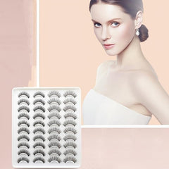 20 Pairs 3D Mink Lashes Curly Crisscross Layer False Eyelashes Natural Look