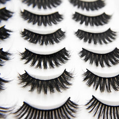 20 Pairs 3D Mink Lashes Curly Crisscross Layer False Eyelashes Natural Look
