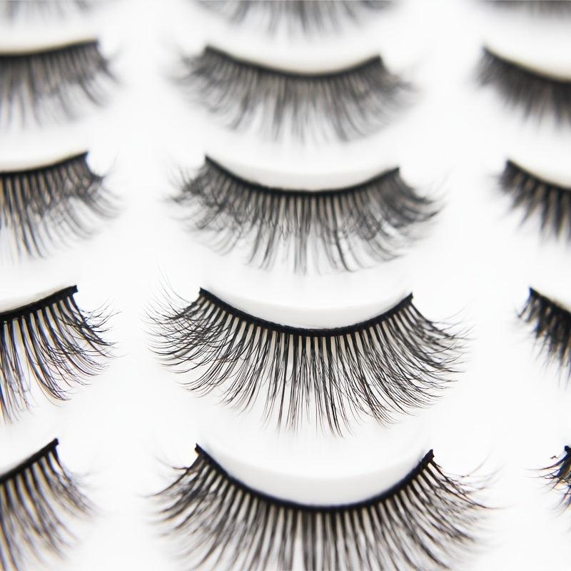 20 Pairs 3D Mink Lashes Curly Crisscross Layer False Eyelashes Natural Look