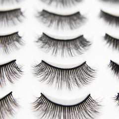 20 Pairs 3D Mink Lashes Curly Crisscross Layer False Eyelashes Natural Look