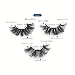 20 Pairs Fluffy Mink Lashes False Eyelashes Dramatic Look Makeup Extension