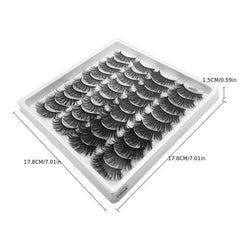 20 Pairs Fluffy Mink Lashes False Eyelashes Dramatic Look Makeup Extension
