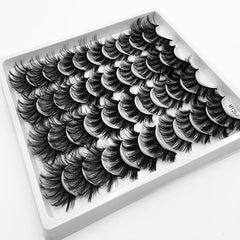 20 Pairs Fluffy Mink Lashes False Eyelashes Dramatic Look Makeup Extension