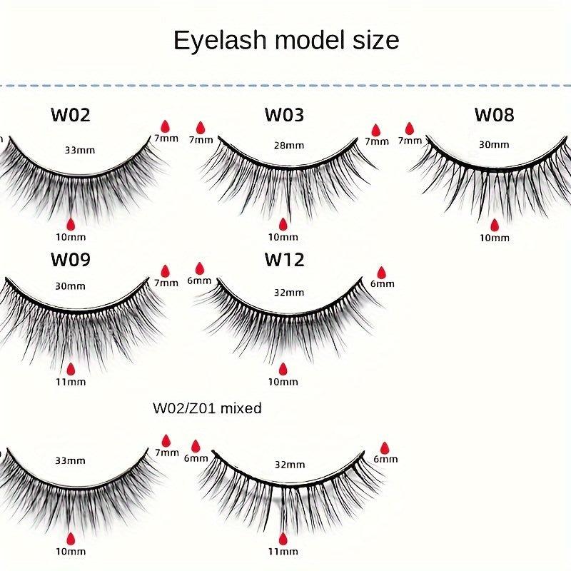 Reusable Self-adhesive Eyelashes - Easy Application, Glue-Free, Waterproof
