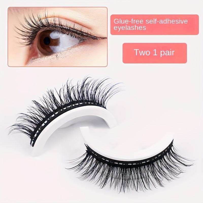 Reusable Self-adhesive Eyelashes - Easy Application, Glue-Free, Waterproof