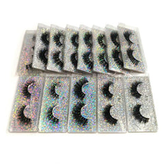 30 Pairs 3D Faux Mink Natural False Eyelashes Soft Thick Fluffy for Makeup