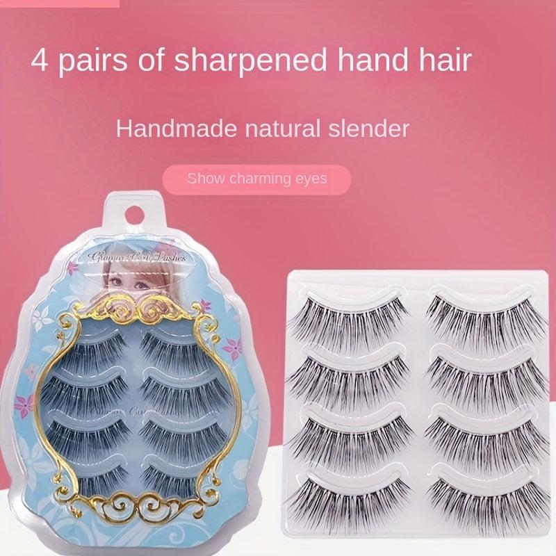 4 Pairs Artificial Eyelashes Extension Full Strip Eyelash Comfortable Lashes