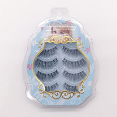 4 Pairs Artificial Eyelashes Extension Full Strip Eyelash Comfortable Lashes