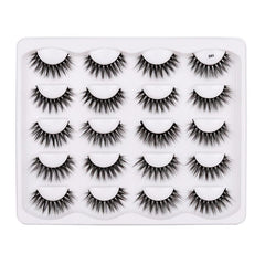 Vegan Natural Plant Fiber False Eyelashes Curly Full Cat Eye Faux Mink Lashes
