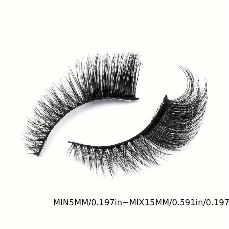 5 Pairs Cat Eye Winged False Eyelashes Natural Thick 3D Lash Extension