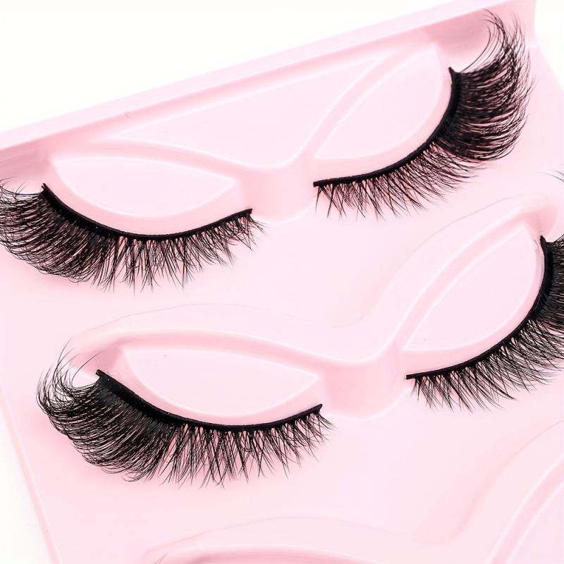 5 Pairs Cat Eye Winged False Eyelashes Natural Thick 3D Lash Extension