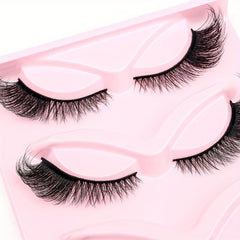 5 Pairs Cat Eye Winged False Eyelashes Natural Thick 3D Lash Extension