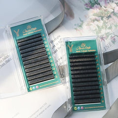 YY 0.07mm 12 Row False Eyelashes D Curly Individual Extensions