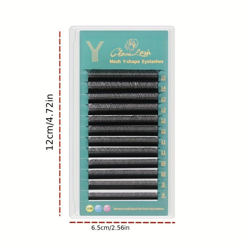 YY 0.07mm 12 Row False Eyelashes D Curly Individual Extensions