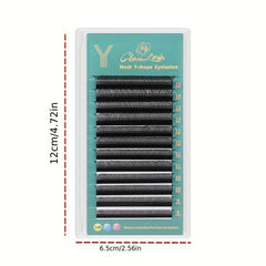 YY 0.07mm 12 Row False Eyelashes D Curly Individual Extensions