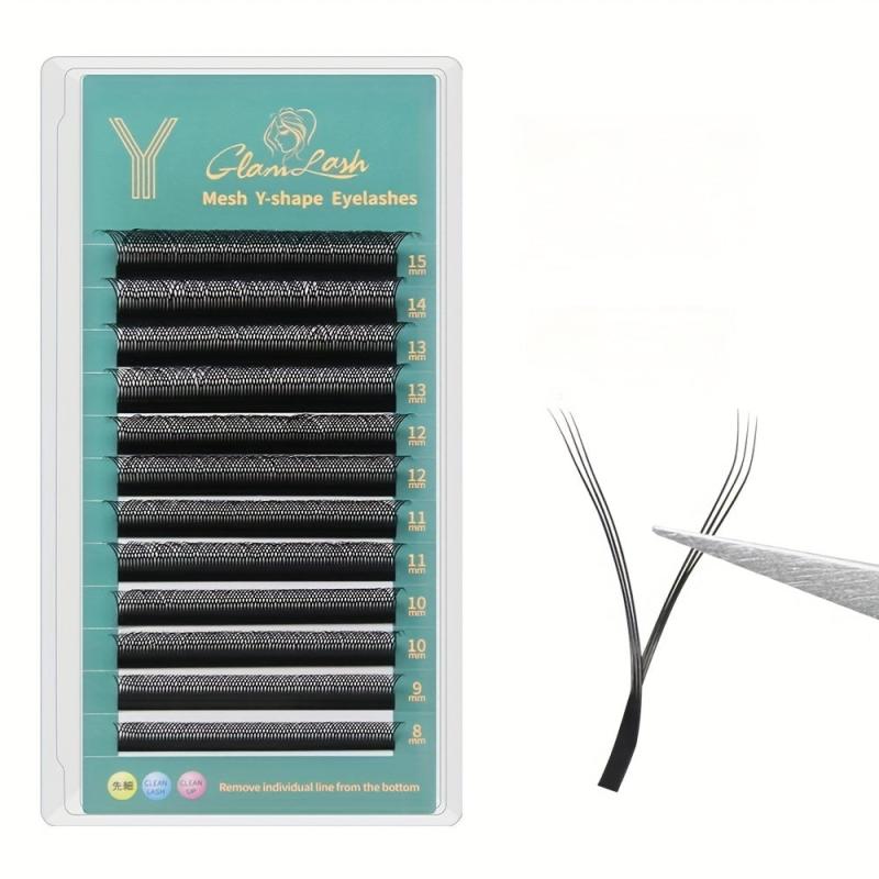 YY 0.07mm 12 Row False Eyelashes D Curly Individual Extensions