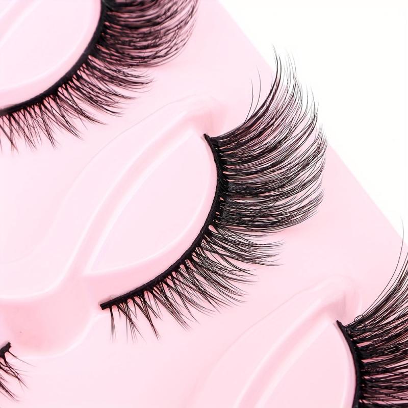 5 Pairs Cat Eye Lashes Winged End False Eyelashes 14mm
