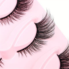 5 Pairs Cat Eye Lashes Winged End False Eyelashes 14mm