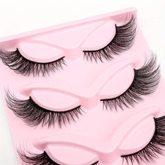 5 Pairs Cat Eye Lashes Winged End False Eyelashes 14mm