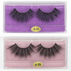 20 Pairs Fluffy 3D Mink Lashes 25mm Messy Wispy Dramatic False Eyelashes