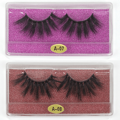 20 Pairs Fluffy 3D Mink Lashes 25mm Messy Wispy Dramatic False Eyelashes