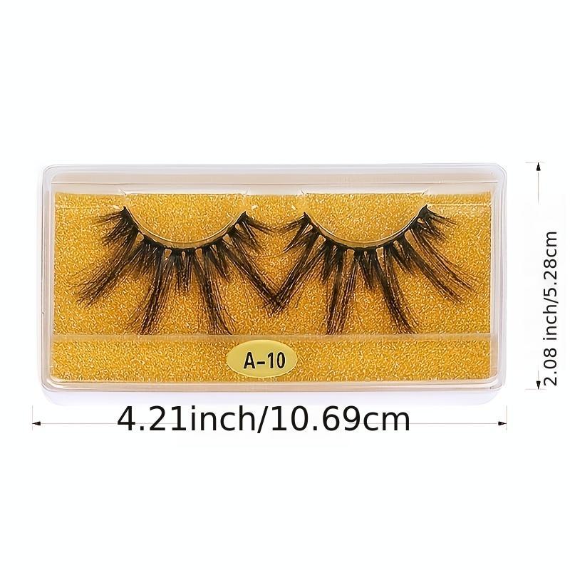20 Pairs Fluffy 3D Mink Lashes 25mm Messy Wispy Dramatic False Eyelashes