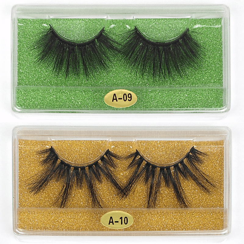 20 Pairs Fluffy 3D Mink Lashes 25mm Messy Wispy Dramatic False Eyelashes