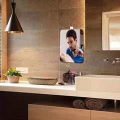 Fogless Shower Mirror for Shaving - Wall Hanging Bathroom Mirror