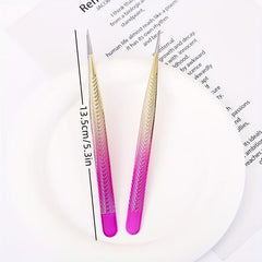 Colorful Straight Tip Tweezers Precision Lash Tweezers For Eyelash Extensions