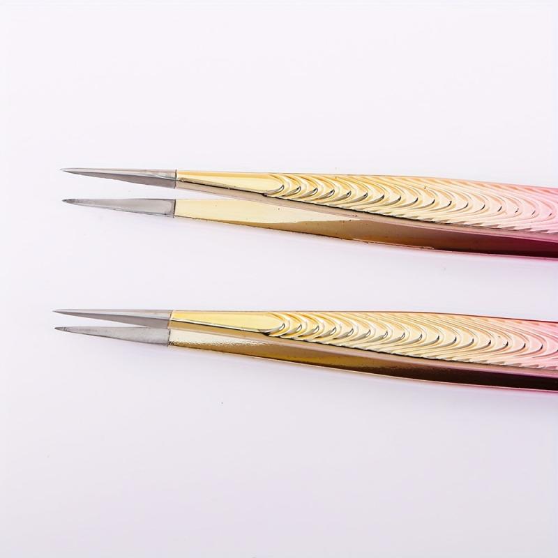 Colorful Straight Tip Tweezers Precision Lash Tweezers For Eyelash Extensions