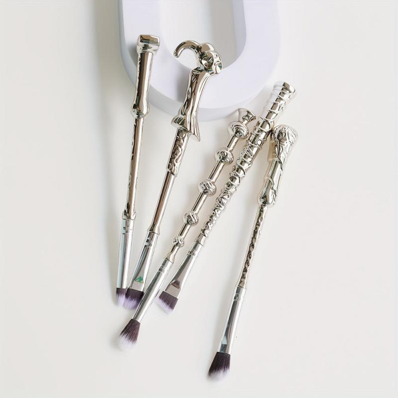 5pcs Wand Makeup Brush Set with Eyeshadow Brush for Blush Concealer