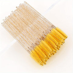 50 Pcs Multicolor Crystal Mascara Eyelash Brushes Eyebrow Wands