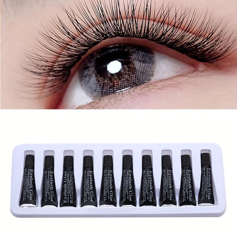 10Pcs False Eyelash Glue Quick Dry Waterproof Clear Adhesive For Grafting Makeup