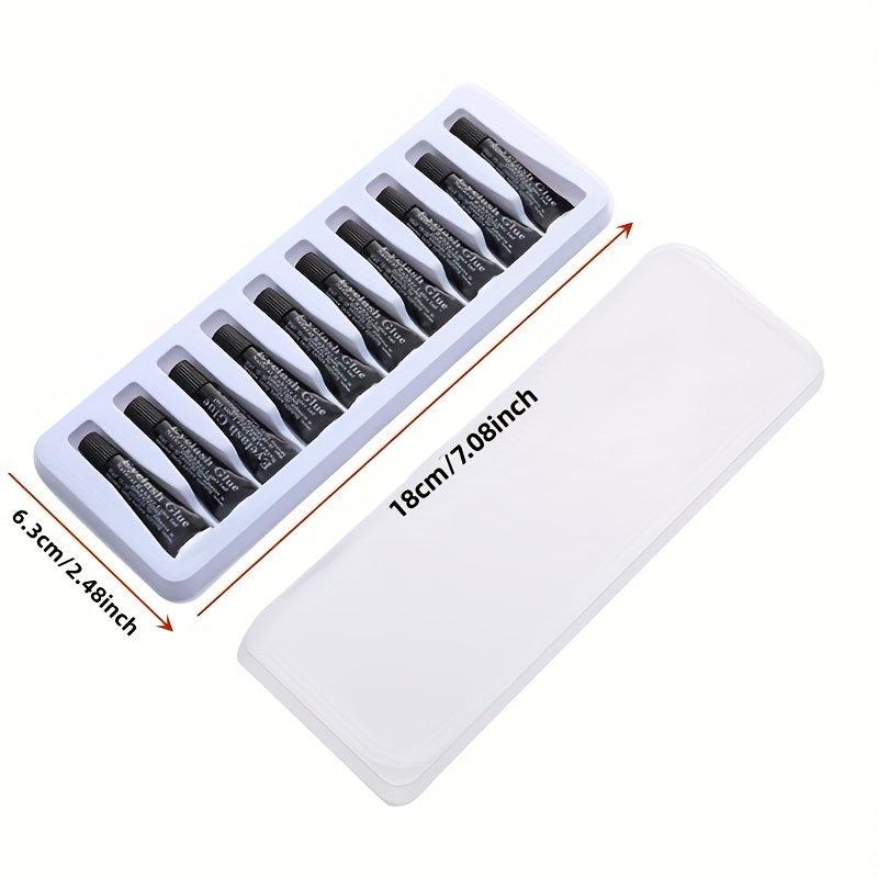 10Pcs False Eyelash Glue Quick Dry Waterproof Clear Adhesive For Grafting Makeup
