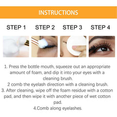 Natural Eyelash Cleaning Kit with Lash Shampoo and Essence