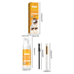 Natural Eyelash Cleaning Kit with Lash Shampoo and Essence