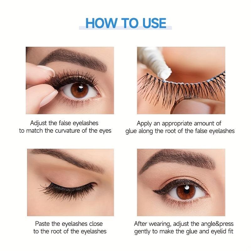 4pcs False Eyelashes Extension Kit Eyelash Adhesive Glue Ring Eyelash Brush