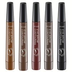 4-Tipped Waterproof Eyebrow Pen with Micro Fork Tip