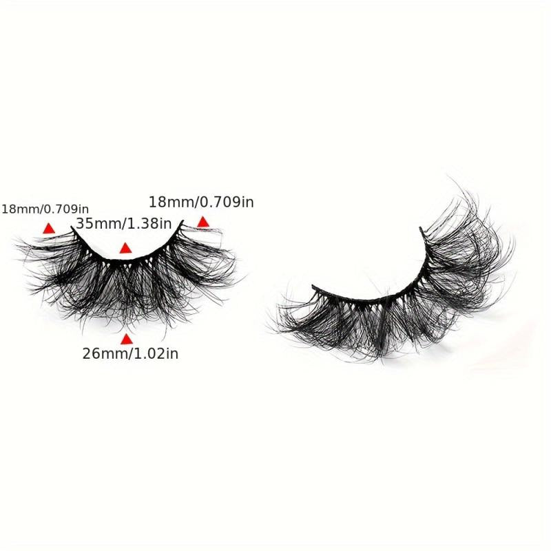 5 Pairs 8D Fluffy False Eyelashes Dramatic Thick Mink Makeup