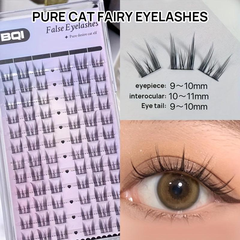 Natural Cat Eye False Eyelashes C Curling