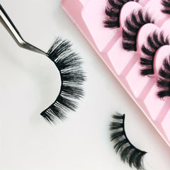 7 Pairs Faux Mink False Eyelashes Natural Cluster Look Fluffy Volume