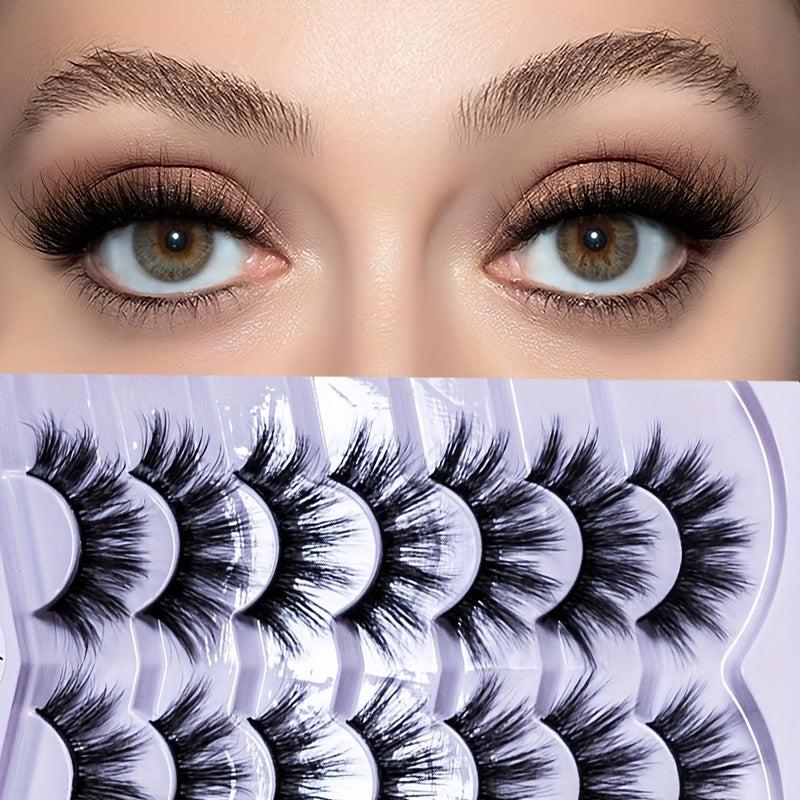 7 Pairs Natural Curling False Eyelashes for Women