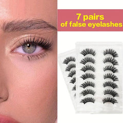 7 Pairs Natural Curling False Eyelashes for Women