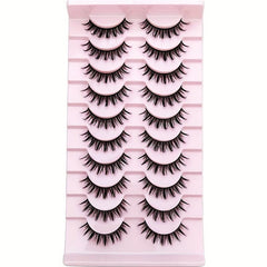 10 Pairs Manga Lashes D Curl Little Devil Style Cosplay Lashes