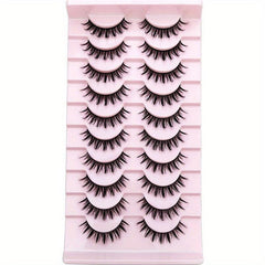 10 Pairs Manga Lashes D Curl Little Devil Style Cosplay Lashes