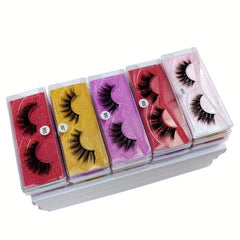 30 Pairs Natural Look 3D Mink Lashes Fluffy Wispy Glittery False Eyelashes