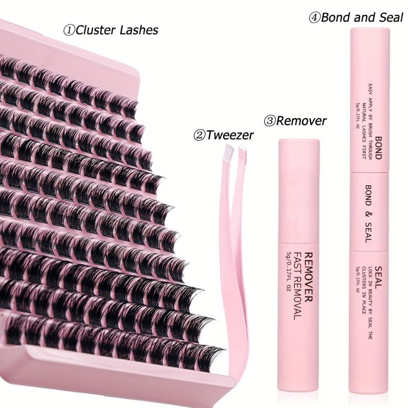 DIY Lash Extension Kit Cluster Lashes D Curl False Eyelash 120pcs