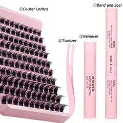 DIY Lash Extension Kit Cluster Lashes D Curl False Eyelash 120pcs