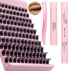 DIY Lash Extension Kit Cluster Lashes D Curl False Eyelash 120pcs