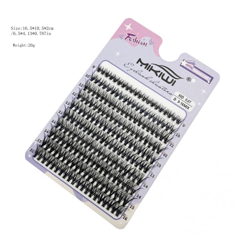 DIY Lash Extension Kit 200pcs Individual Lashes Cluster D Curling Eyelash